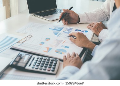 Administrator business man financial inspector and secretary making report calculating balance. Internal Revenue Service checking document. Audit concept - Shutterstock ID 1509248669