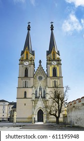 ADMONT, AUSTRIA – MARCH 25, 2017: Abbey Church Of Admont Abbey. Benedictine Monastery Located On The Enns River In The Town Of Admont. Dedicated To Saint Blaise, Admont Abbey Was Founded In 1074