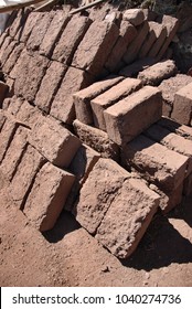 Adobe, main material to construct house, Peru, South America.
