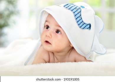 Adorable Baby After Shower Time