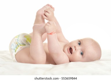 Adorable Baby Boy  In Pampers