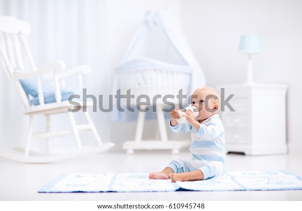 blue rocking chair nursery