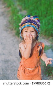 Adorable Baby Dressed As A Native American Makes A Battle Cry