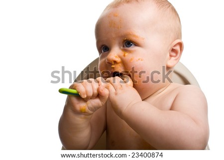 Similar – Image, Stock Photo Hit rate. Baby Puree