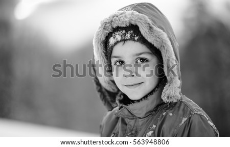 Similar – Mother with her seven year old daughter laughing in a cabin in the countryside