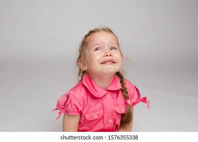 Adorable Kid Crying On Floor Looking Stock Photo 1576355338 | Shutterstock