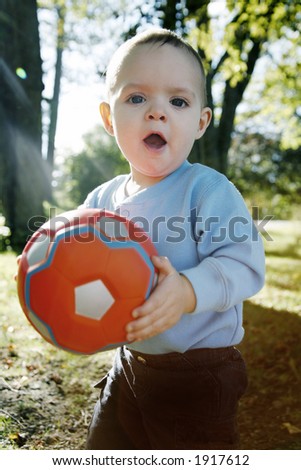 Similar – Image, Stock Photo Pampers-Liga / Direction training