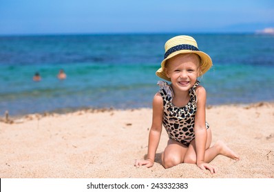 Adorable Little Girl Have Fun Tropical Stock Photo 243332383 | Shutterstock