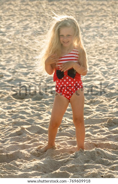 Adorable Little Girl Long Blonde Hair Stock Photo Edit Now 769609918