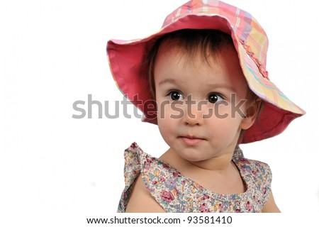 Similar – beautiful baby looking very funny into the the camera