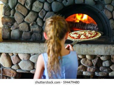 Adorable Little Kids Making Pizza At Cooking Class