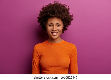 Bushy Hairstyle High Res Stock Images Shutterstock https www shutterstock com image photo adorable young woman natural beauty pleasant 1666823347