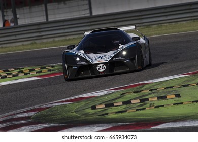 Adria, Rovigo, Italy - September 17, 2016: Ktm X-Bow Elite GT4, Driven By Hauer Mathias,  During Race At The American Speed Weekend In Adria International Raceway.