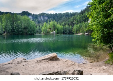 Adrspach lake, Teplice Adrspach Rocks, Eastern Bohemia, Czech Republic