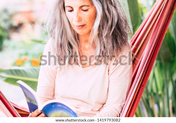 Adult Alternative White Gray Long Hair Stock Photo Edit Now