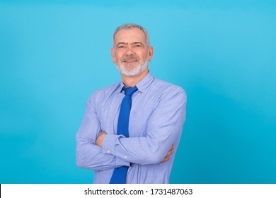 Adult Businessman Isolated On Color Background