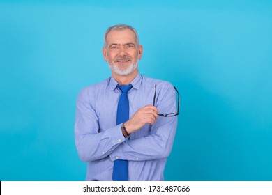 Adult Businessman Isolated On Color Background