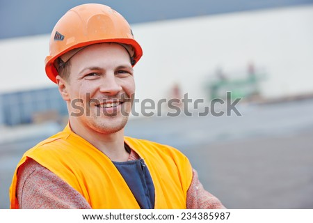 Adult construction manager or building site foreman worker