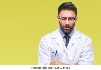 Adult Hispanic Scientist Doctor Man Wearing Stock Photo 1261244686 