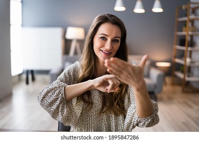 Adult Learning Sign Language For Deaf Disabled