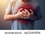 Adult male with heart attack or heart burn condition, health and medicine concept