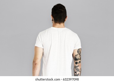 Adult Man Back Side View