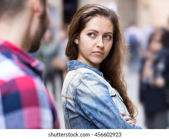 Adult man does not succeed in getting acquainted with girl  - Shutterstock ID 456602923