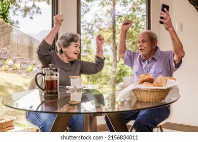 Adult Married Couple Sitting Table Celebrating Stock Photo 215