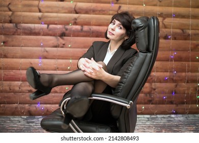 Adult Sexy Woman Leather Office Chair.