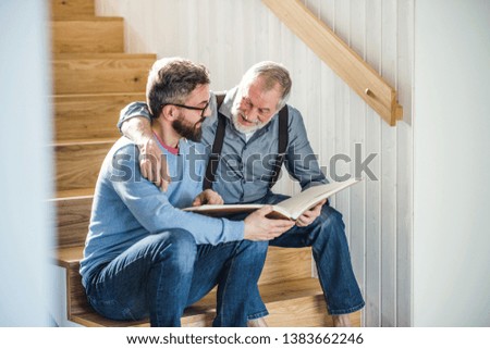 Similar – Image, Stock Photo Stairs in the old building