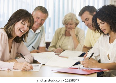 Adult Students Studying Together