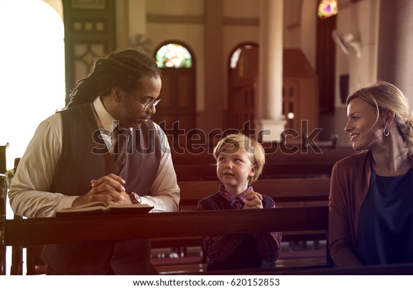 Adult Teach Kid Pray Church Religion Stock Photo (Edit Now) 620152853