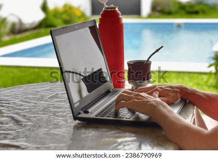 Similar – Image, Stock Photo #A# boy working 1