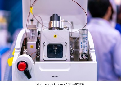 Advance technology mass spectrometer device of lab for analysis property element of sample by detector molecule for industrial food pharmaceutical nutraceuticals agriculture chemical & petrochemicals  - Shutterstock ID 1285692802