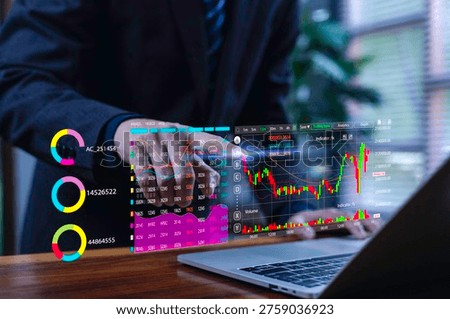 Advanced business data analytics, including financial charts, performance indicators, digital interfaces, real-time performance monitoring, enterprise technology, and strategic data visualization.