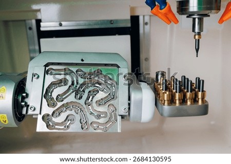 Advanced cnc machine for titanium brackets for dental pins prosthetics.