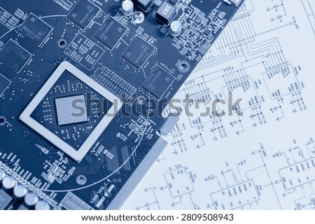 Advanced electronic circuit board design for semiconductor technology. High precision engineering and PCB development for next generation electronics. Digital innovation and microchip architecture in modern manufacturing industry.