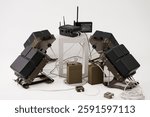 Advanced Electronic Warfare System Configuration with Multiple Signal Processing Units.