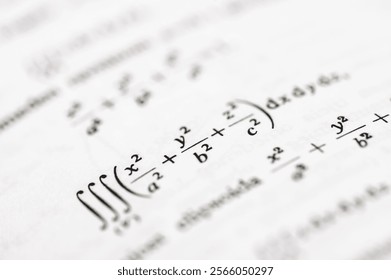 Advanced Mathematical Integrals and Formulas Highlighting Calculus, Multivariable Equations, and Geometry Concepts in High-Precision Print Images