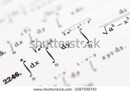 Advanced Mathematical Integrals and Formulas Highlighting Calculus, Multivariable Equations, and Geometry Concepts in High-Precision Print Images