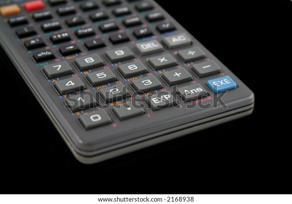 Advanced Scientific Calculator Isolated on\
Black Background