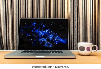 Advanced Technology Laptop Computer on office table