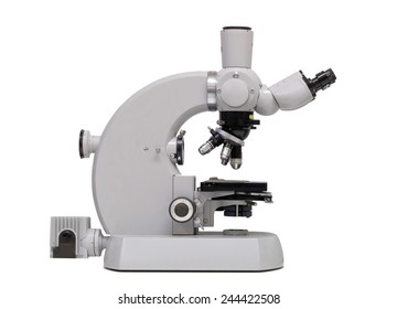 Advanced Vintage Microscope (isolated), Side View