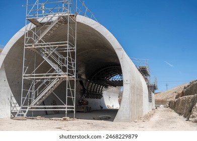 "Advancing Infrastructure: Tunnel Construction in Progress"