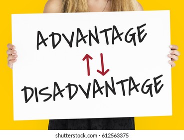 Advantage Disadvantage Opposite Difference Situation Stock Photo ...