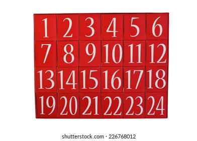 Advent Calendar Isolated On White