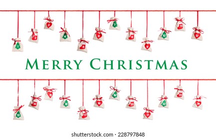 Advent Calendar Isolated On White Background 