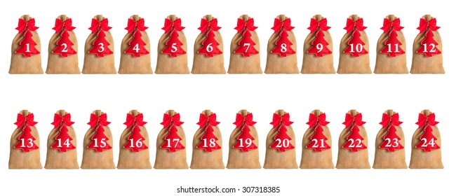 Advent Calendar Isolated On White Background