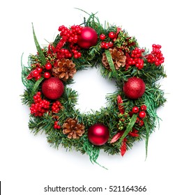 Advent wreath on white background