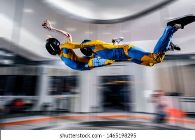 Adventure Fly. Indoor Sky Diving Bulgaria. Action Fly Sport In Wind Tunnel